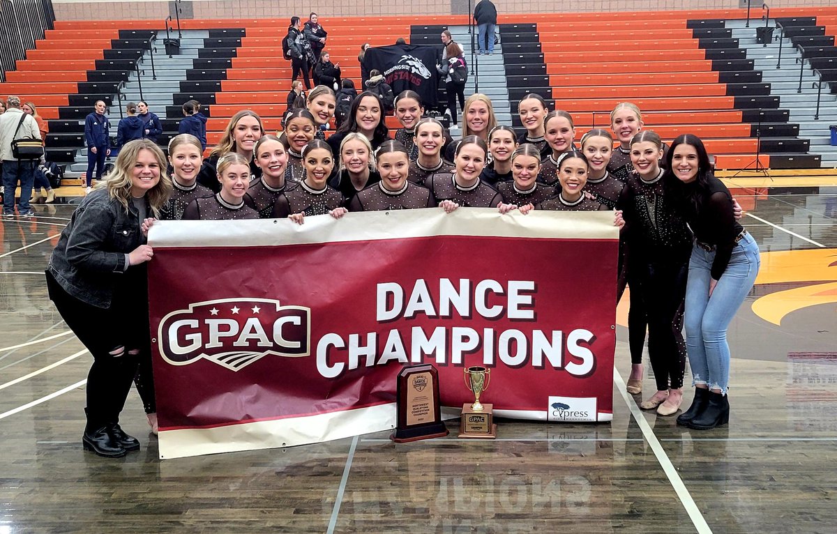 GPACSports's tweet photo. Best wishes to @MsideMustangs @DoaneAthletics and @Midland_Sports
at the @NAIA 2022 Competitive Dance National Championship this weekend in Michigan!

Performance Order: https://t.co/syty0celbo https://t.co/KMFq4drzKB