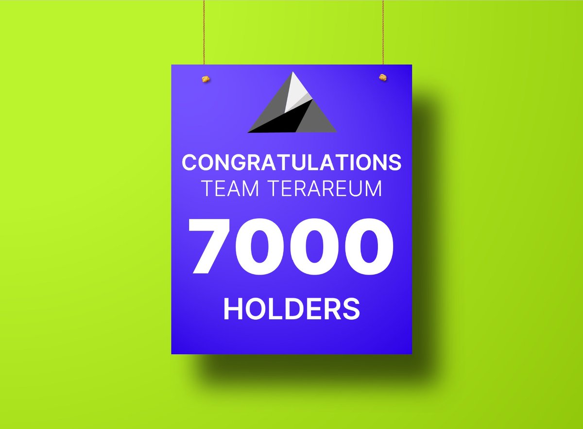 DrRamanaNaidu's tweet photo. Heyya #CryptoTerafam 
Hearty Congratulations 🎊 #Terareumteam on 7000 Holders of #TERA 🍀  Long way to go...!!
The technology you can trust @terareum
🏔🍀🍀🍀🍀⛰️ https://t.co/IqIdOpIhWg