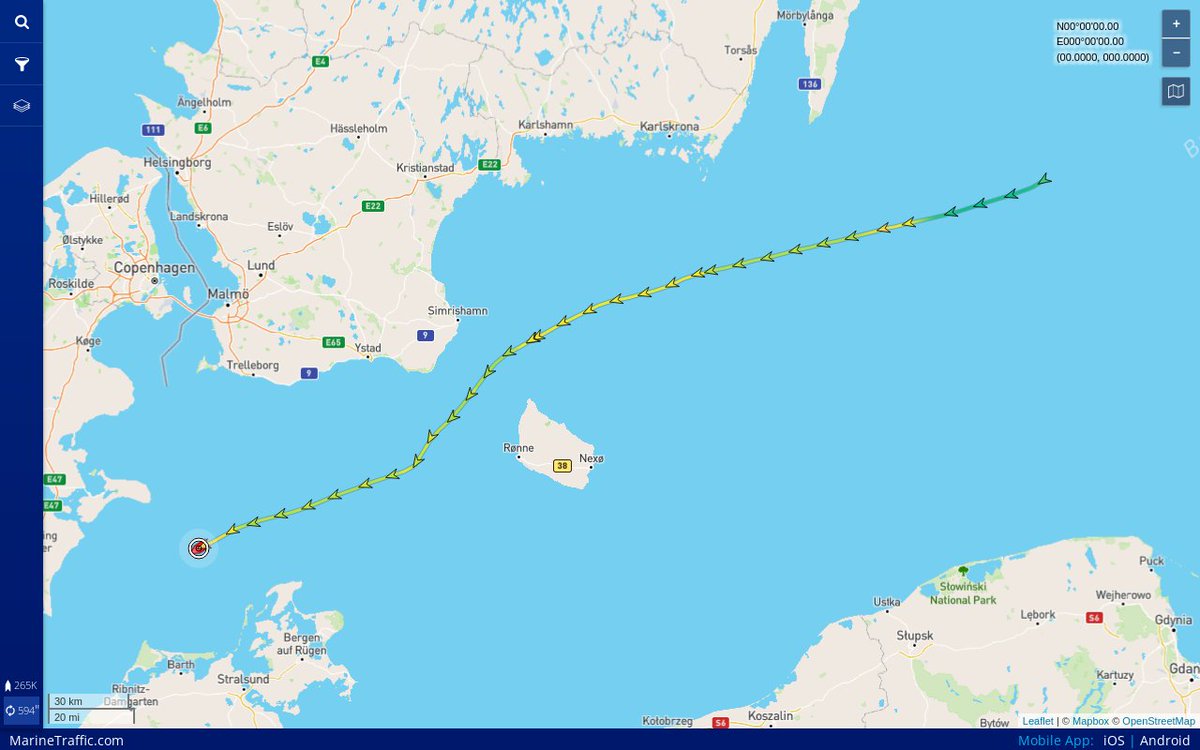 Oil Products Tanker MONTEGO departed Russia carrying fossil fuels on Mar 08, 2022 has a new destination. Now scheduled to arrive in Denmark on Mar 11, 2022 Track them with the #RussianTankerTracker:marinetraffic.com/en/ais/home/sh…