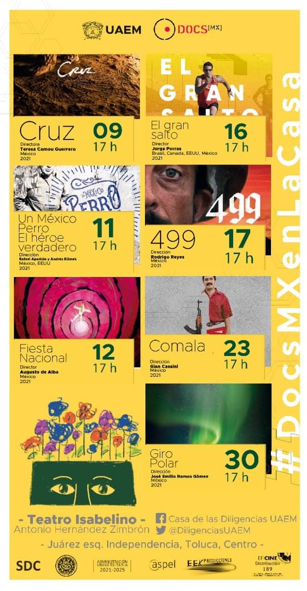 sintesisuaemex's tweet photo. La @UAEM_MX sede de primavera documental de #DocMX
@DiligenciasUAEM @SDC_UAEM https://t.co/uVQ46xG9Nb https://t.co/ppppT617cc