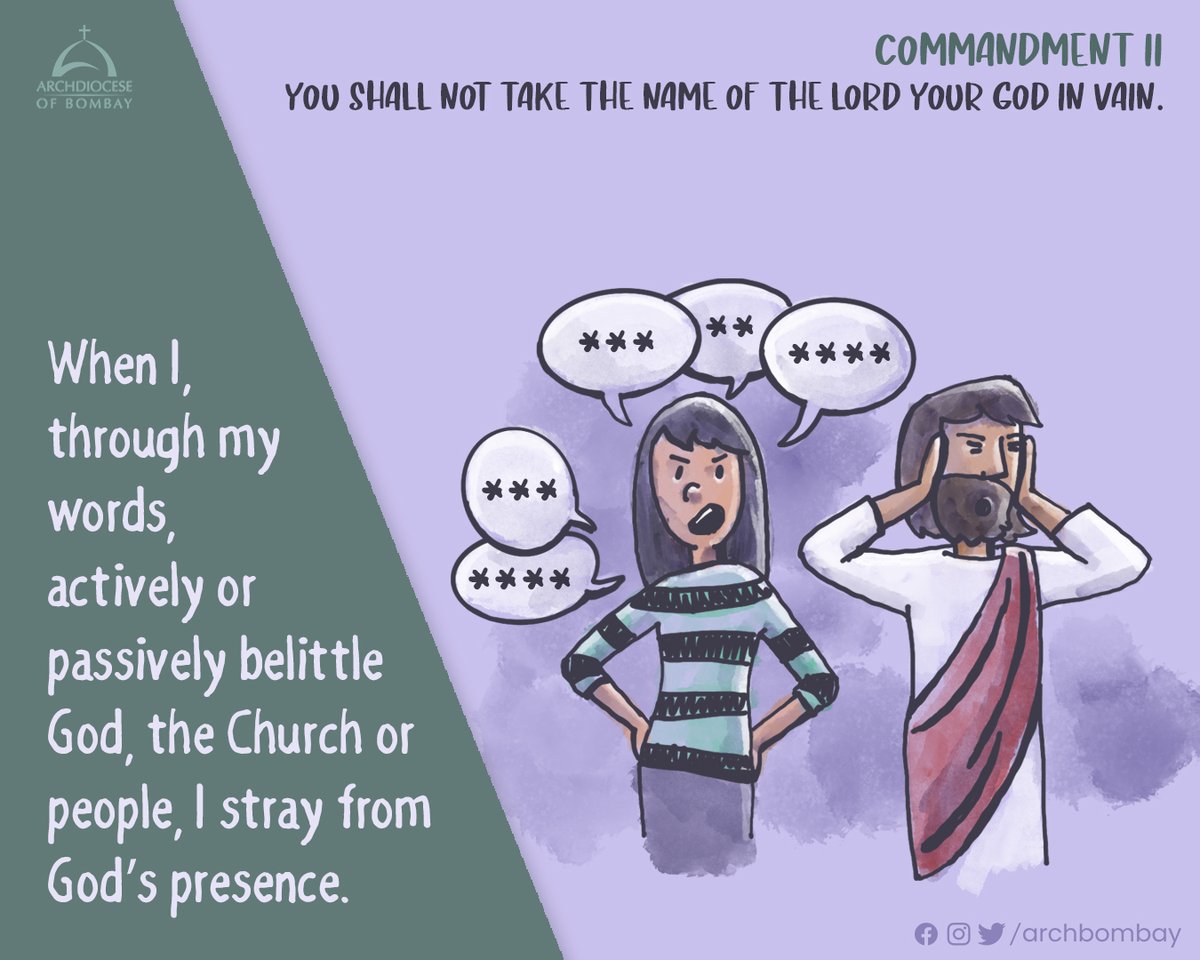archbombay's tweet photo. An Examination of Conscience: The Ten Commandments.
#Commandment2 #Jesus #Catholic https://t.co/TXMuxN3FuL
