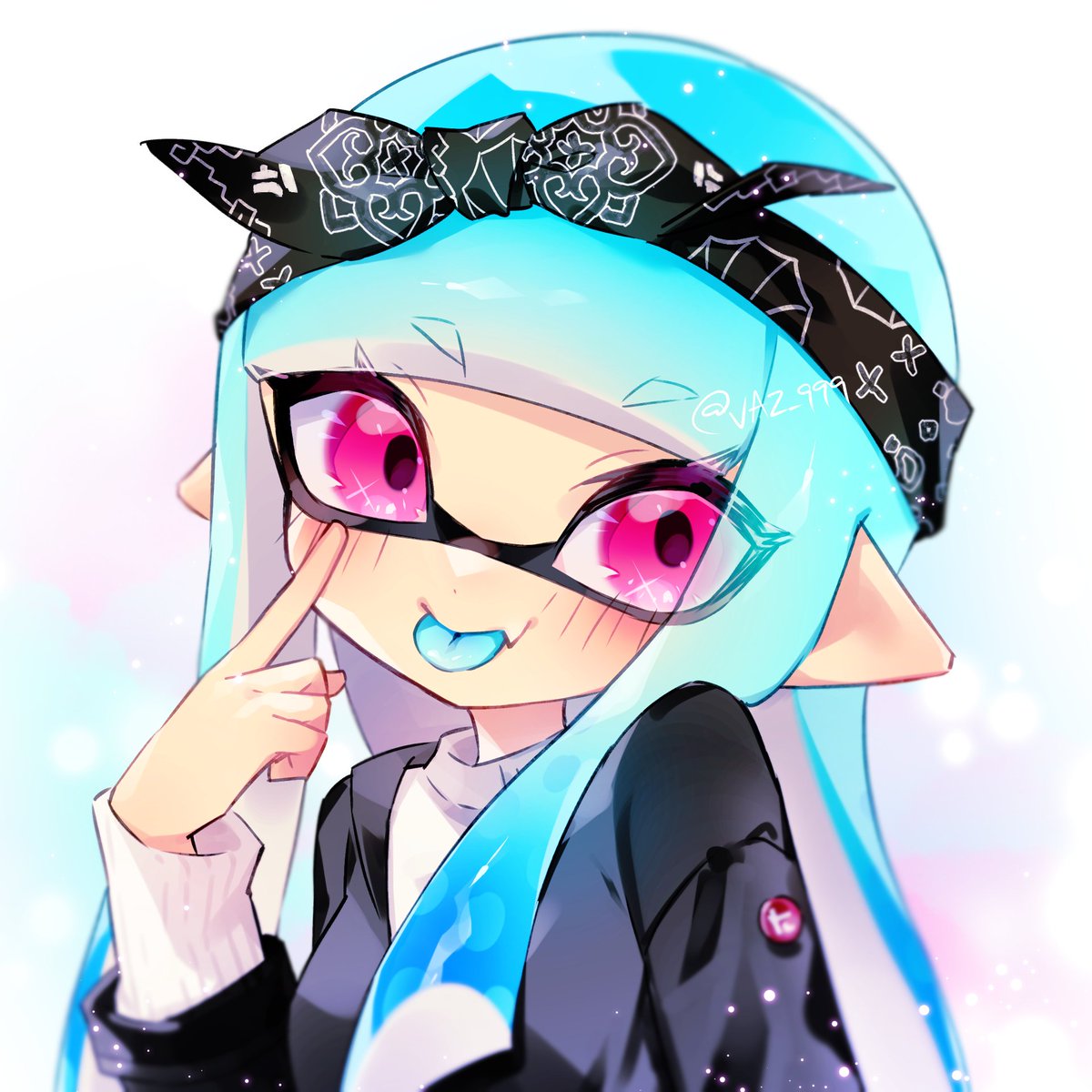 インクリング ,イカガール(スプラトゥーン) 「描かせていただきました💙🖤💗 」|VAZ🐺💙のイラスト