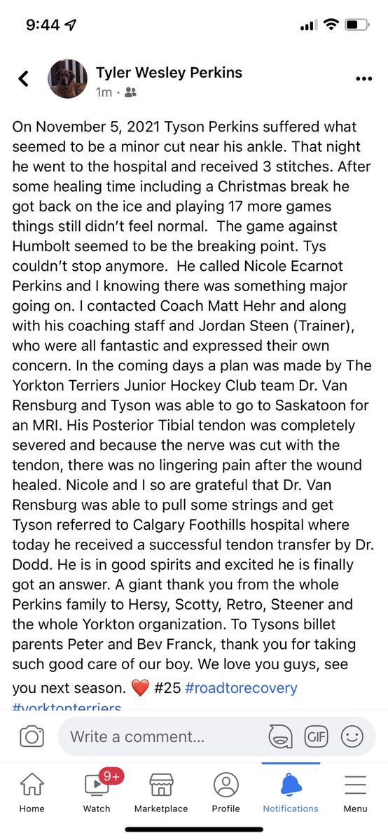 TylerWPerkins's tweet photo. @SJHLTerriers #thankyou #roadtorecovery https://t.co/8Btq3Wzzq7