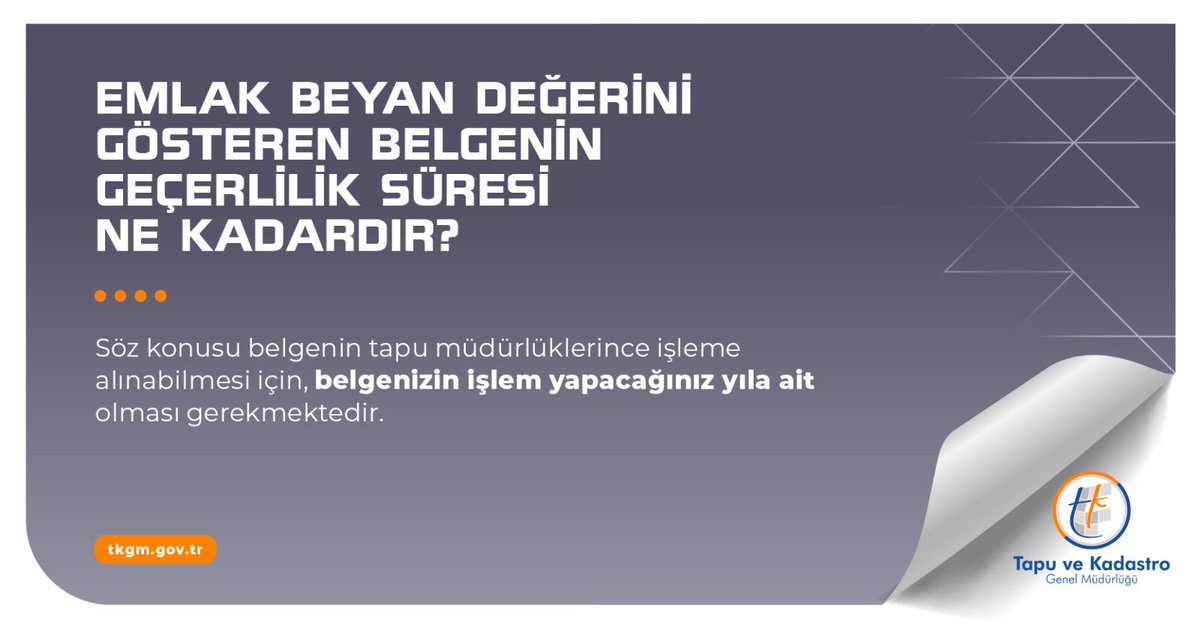 #tkgm #tapu #emlakbeyandeğeri #süre #tapudairesi #webtapu