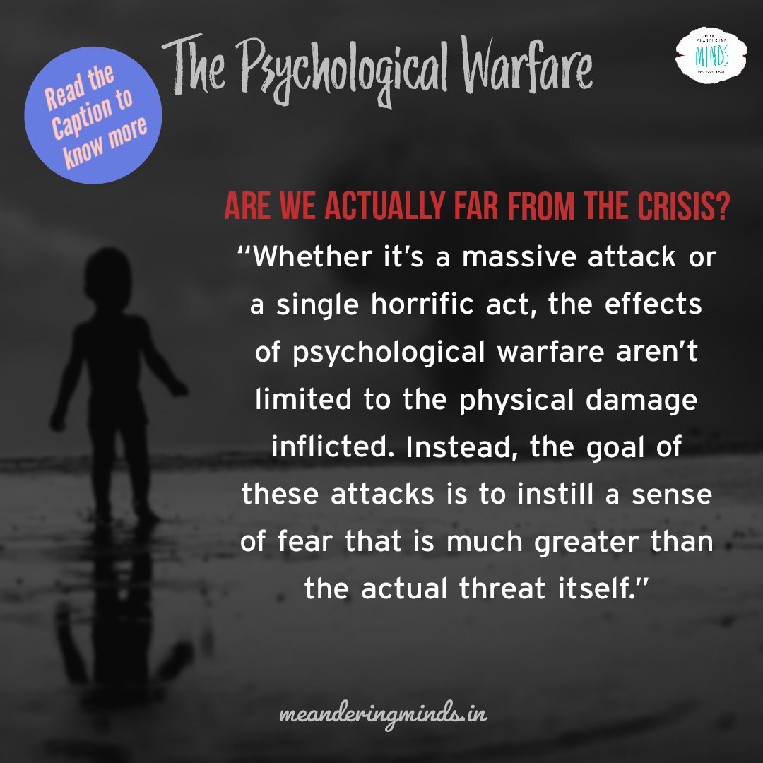 mindsmeander's tweet photo. Are we actually far from the Crisis?
 Read the full article-
https://t.co/2TNXgGenWE
 #mentalhealth #meanderingminds #psychologywarfare #warfarepsychology #psychologyfacts #mindfulness #stressresponse #trauma #ptsd #psychologyaid #psychologyfirstaid  #DistantTerror https://t.co/3YCJjgyDKA