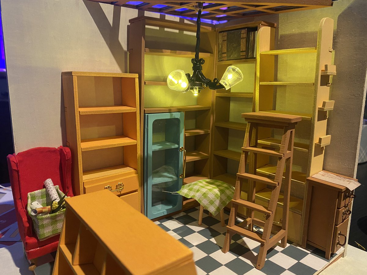 What have I been up to?

Building miniature furniture and making tiny books. Like one does.