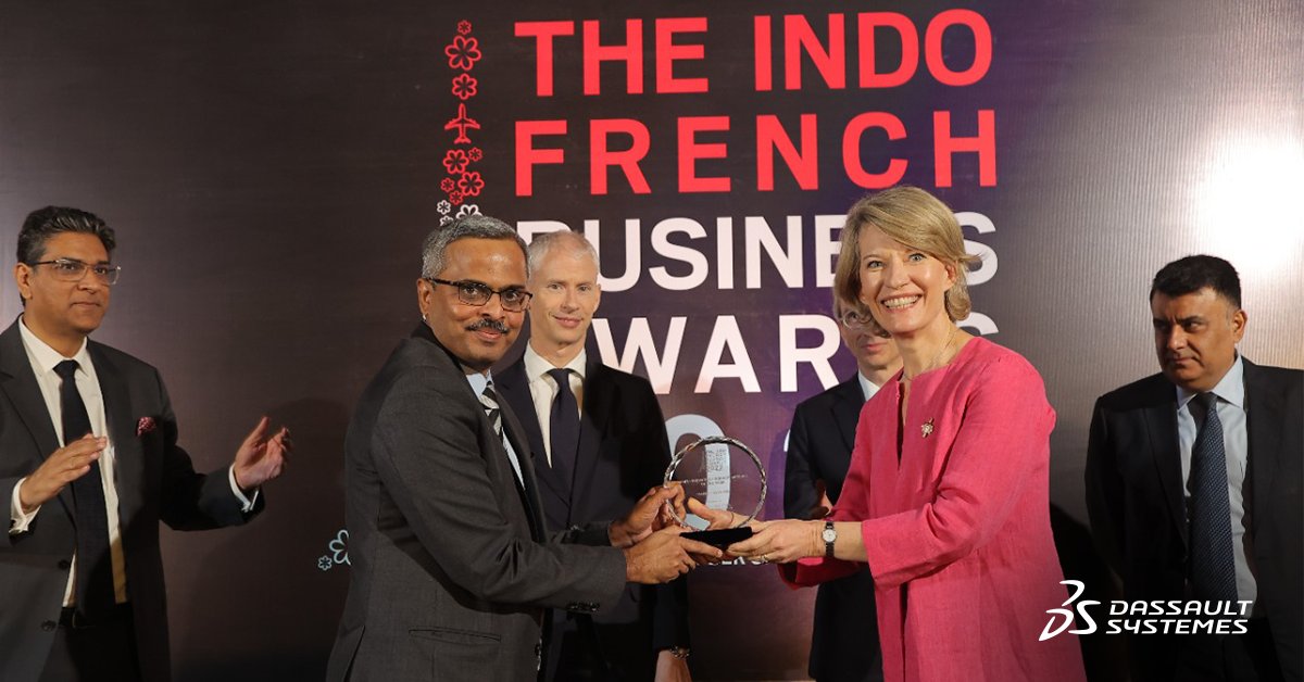 Dassault Systemes IN (@3dsindia) on Twitter photo I am humbled to take this award for ‘Most innovative product/service’ on behalf of my team. We are working to achieve our purpose of harmonizing product, nature & life with 3DEXPERIENCE platform’ - Deepak NG, MD, Dassault Systemes India, at IFBA 2022 organised by <a href="/IFCCI1/">Indo-French Chamber</a> I am humbled to take this award for ‘Most innovative product/service’ on behalf of my team. We are working to achieve our purpose of harmonizing product, nature & life with 3DEXPERIENCE platform’ - Deepak NG, MD, Dassault Systemes India, at IFBA 2022 organised by <a href="/IFCCI1/">Indo-French Chamber</a>