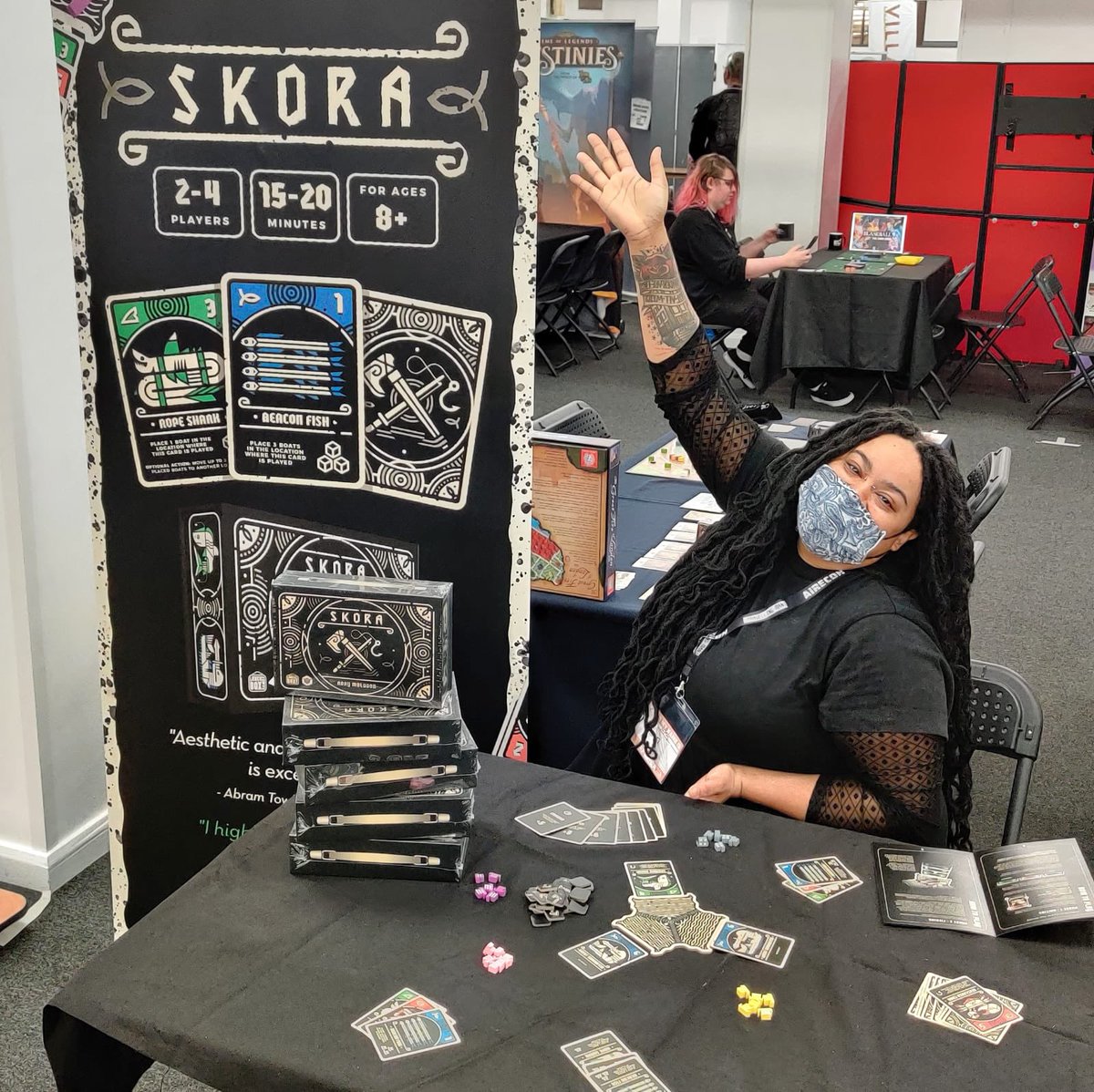 🎲 It's time for AireCon! 🎲

Fancy scoring a free copy of Skora? We’re giving away a free copy to the first five people who come to us and shout “THE VIKINGS ARE COMING!” 

Find us at Booth B5, we await your call… 

#airecon #airecon2022 #boardgames #tabletopgames #tabletop