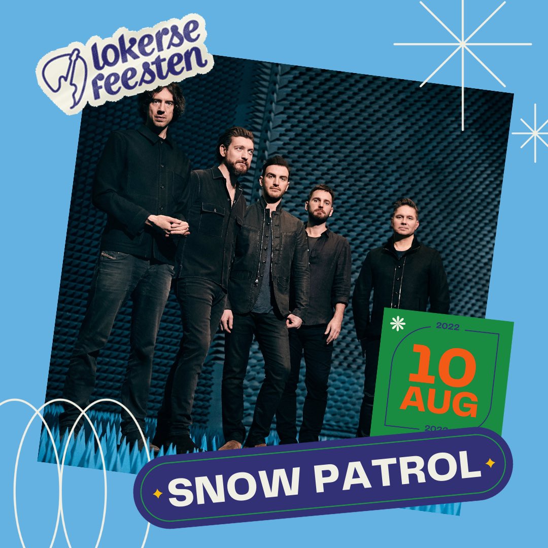 snowpatrol's tweet photo. Looking forward to heading over to Belgium this summer! See you in August @LokerseFeesten! Tickets are on sale Saturday 12th March at 9am GMT. SPx https://t.co/fH2ZTb9ORW