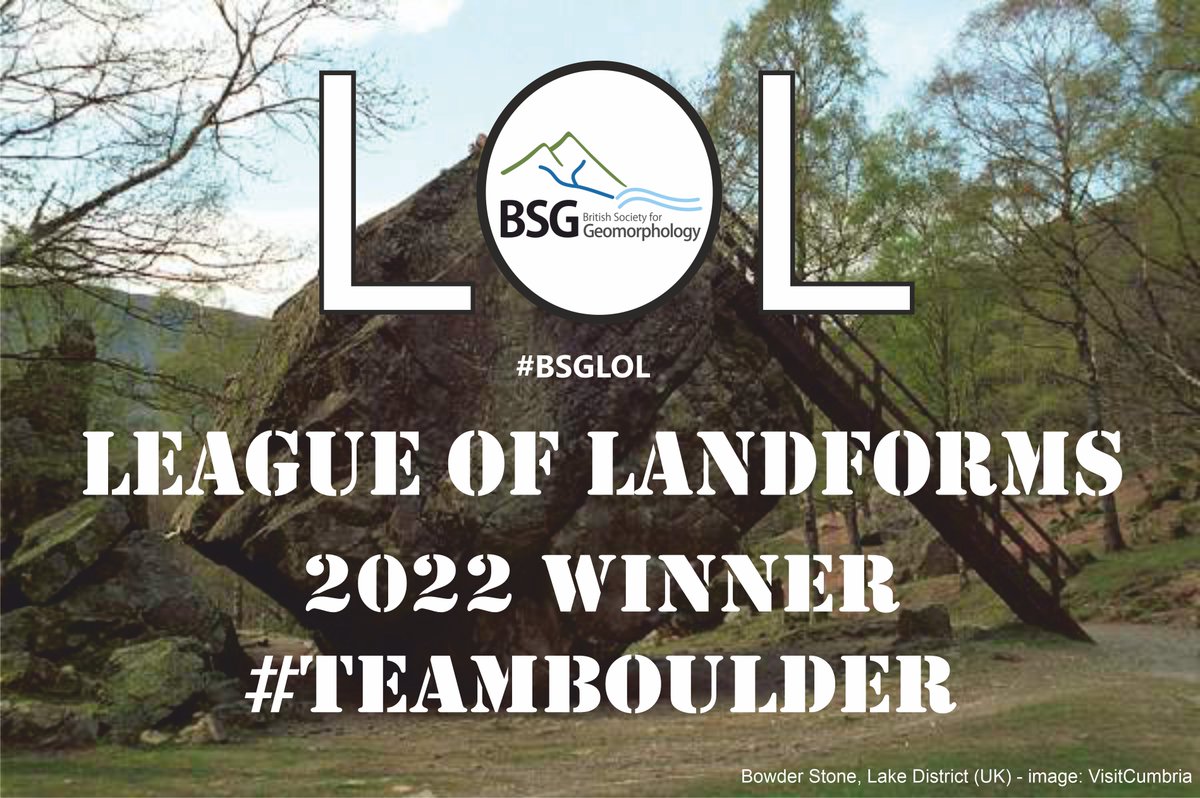 BSG_Geomorph's tweet photo. Introducing your 2022 #BSGLOL WINNER and BEST LANDFORM
#TeamBoulder https://t.co/3Nc3Dmzo3c