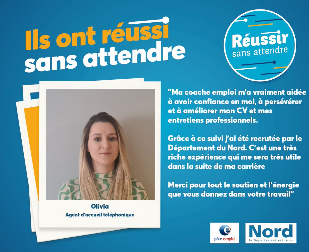 gleblond59's tweet photo. Nouvelles réussites communes pour les plateformes et le coaching emploi du @departement59 avec les démarrages d'Olivia, Romain et Clément dans des filières qui recrutent. 

Grand merci aux entreprises partenaires.

#LeDépartementEstLà

@HoyauxCeline, @DorianeBecue https://t.co/lUNNy37uGD