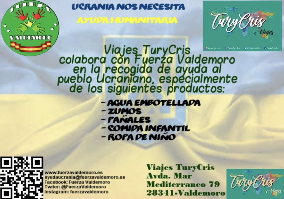 ViajesTuryCris's tweet image. ⏩⏩ Encanta de colaborar con vosotros así que por favor, todo aquel que quiera aportar su granito de arena, tienen abiertas de par en par las puertas de Viajes TuryCris.

📍Avda. Mar Mediterráneo 79, Valdemoro - Madrid