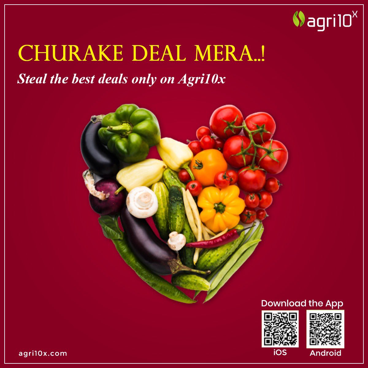 Grab it before anybody else steals the best deals! Find the most competitive prices only on Agri10x, download the app today. #Agri10x #Agritech #Quality #Fruits #Vegetables #OnlineTrade #Followformore