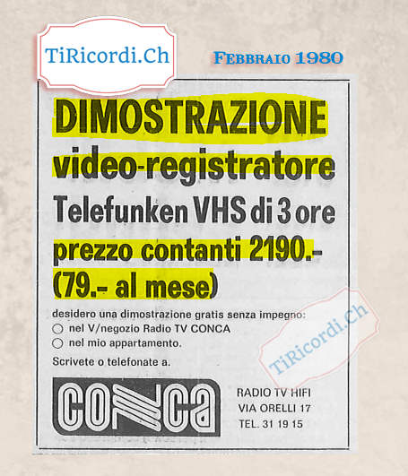 RicordiTi's tweet photo. Febbraio 1980: Dimostrazione di un videoregistratore a casa tua #40anni

#storia #ticino #cultura #retro #svizzera #vintagestyle #swiss #lugano #locarno #classic #antique #tiricordi #art #photooftheday #history https://t.co/k8bHyeLnKE