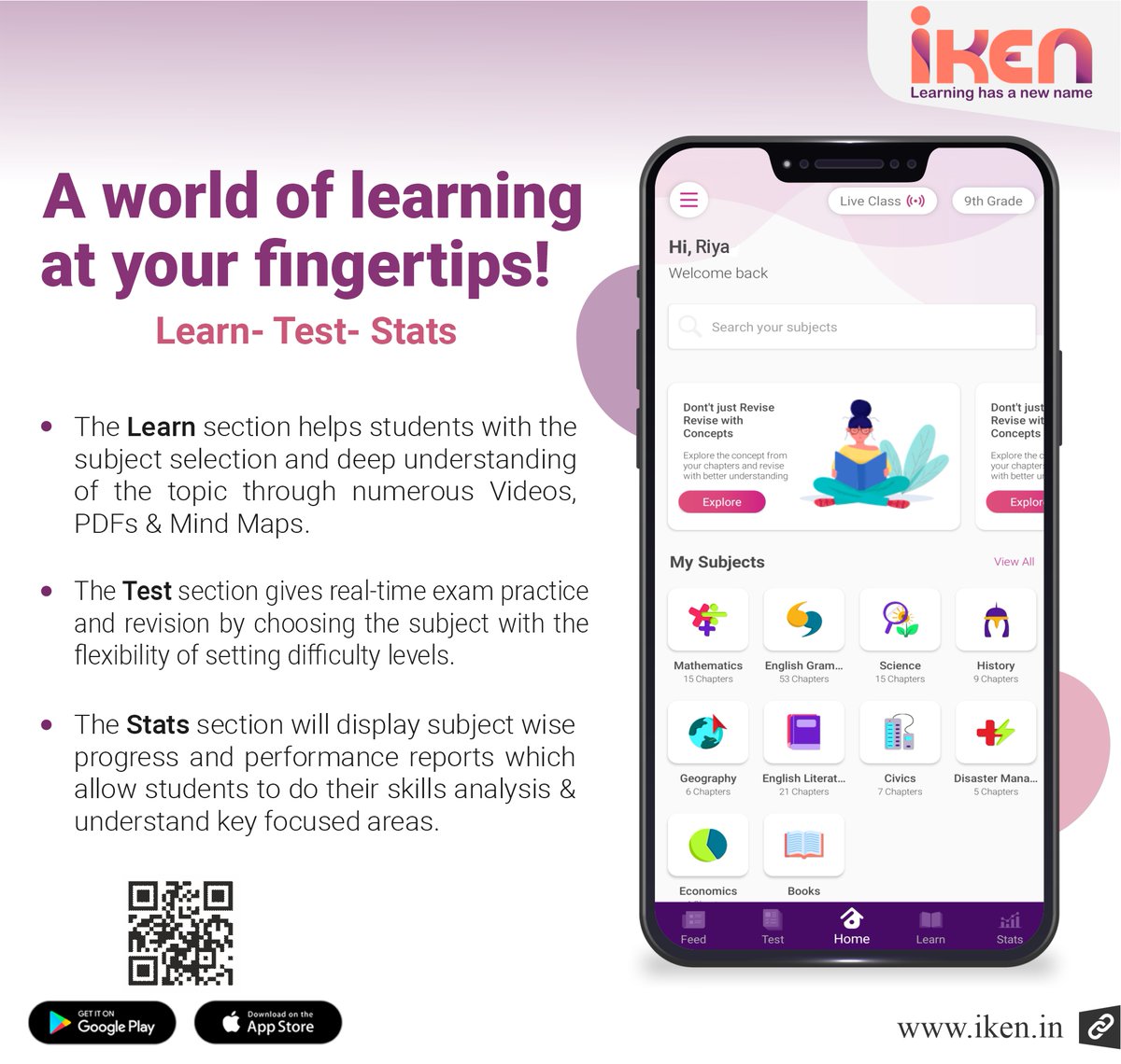 It’s time to re-define the way you learn! 💡
Switch to smart learning in just 3 easy steps: Learn-Test-Stats 📲📈

Switch to #iKen now. 
Download the app today: bit.ly/iKenApp ✅

#ICanWithiKen #SmartLearning #AppBasedLearning #ConceptualLearning #K-12 #LearnPlusFun