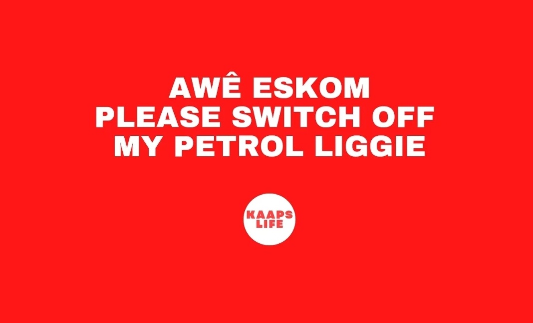 kaapslife's tweet photo. Awê #eskom 🙂 #Loadshedding vi petrol liggies kanalla https://t.co/fKJNegSwOo