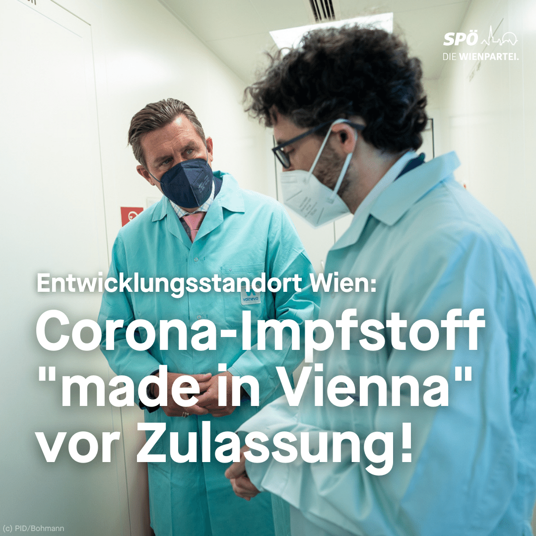 SP_Wien's tweet photo. Seit zwei Jahren forscht Valneva in Wien-Landstraße an einem Corona-Impfstoff. Mit Erfolg 👉 Bereits im April könnte der entwickelte Totimpfstoff made in Vienna zugelassen und verfügbar sein! #madeinvienna /1 https://t.co/FrnbO0dSiw