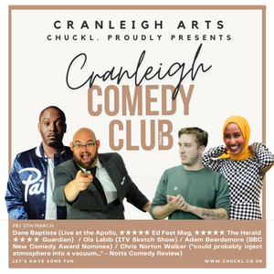 chuckl_events's tweet photo. This evening in @cranleigharts is another opportunity to laugh your socks off!
@DaneBaptweets , @TheOlaLabib, Adam Beardsmore & @NortonWalker are your fabulous line-up!
Last Chance to get your tickets!
https://t.co/3ZFCRWZZm0
#chuckl #laughter #fun #comedy https://t.co/uo4L0kgofW