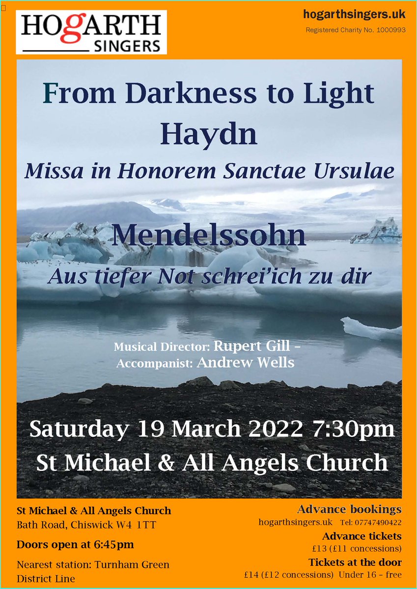 SingersHogarth's tweet photo. Our programme this evening: Michael Haydn, Mendelssohn. Join us at 7.30pm @StMichaelsW4
For more info: https://t.co/wZjeruJe4p Tickets available at the door. See you then! #W4 #Chiswick #ExploringChiswick https://t.co/FNeyvNWhIy