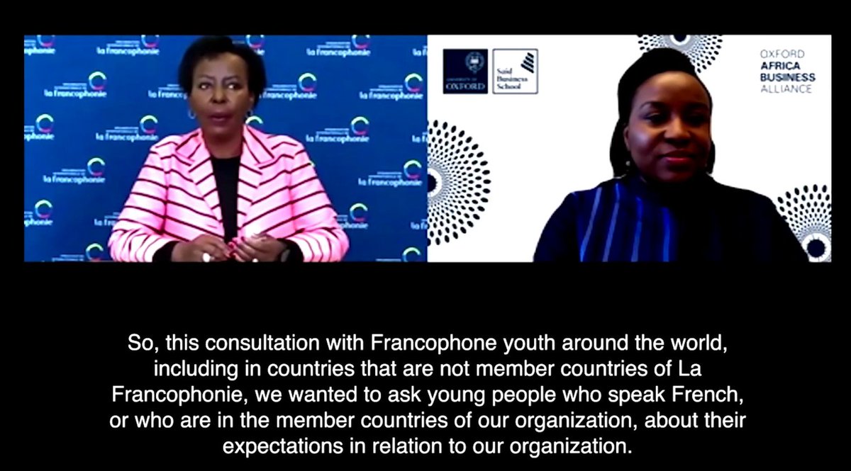 OxfordABA's tweet photo. This session was delivered entirely in French to represent the diversity across Africa. With 60% of all French speakers globally based in Africa it s critical to ensure a great focus on the Francophone region in Africa. #OxfordAfricaForum @OxfordSBS @OIFrancophonie https://t.co/f8x0whFol0
