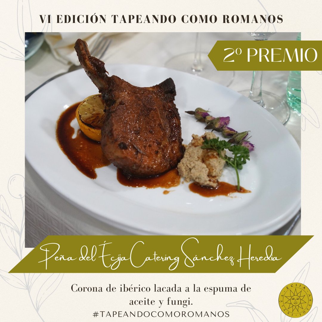 #VFESTIVALROMANOÉCIJA 🏺
#Tapasganadoras de las VI Jornadas Gastronómicas #TapeandocomoRomanos 👏
🥇Restaurante María Castaña 
🥈Peña del Écija Balompié- Catering Sánchez Heredia 
🥉 La Tabernita 
📅Del 11 al 20 de marzo
#ÉcijaesTurismo #RutasÉcija #ÉcijaRomana