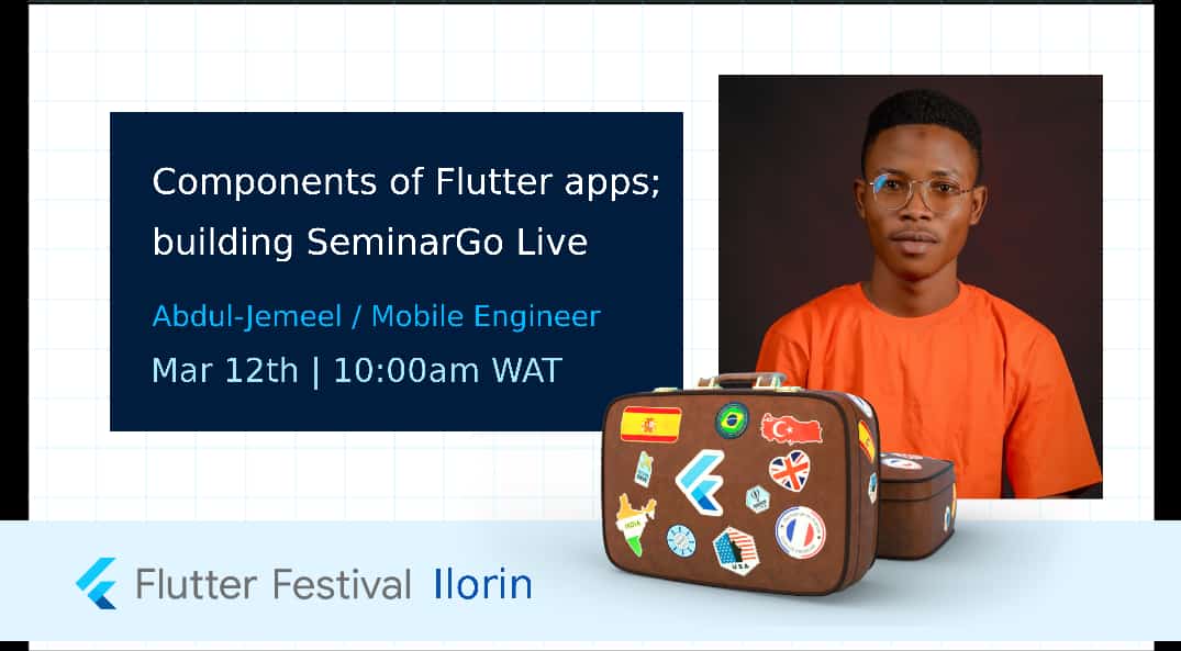 Building this simple event management app live tomorrow at the #FlutterFestival Ilorin. Looking forward to a sweet session with all #flutter enthusiasts in Ilorin.