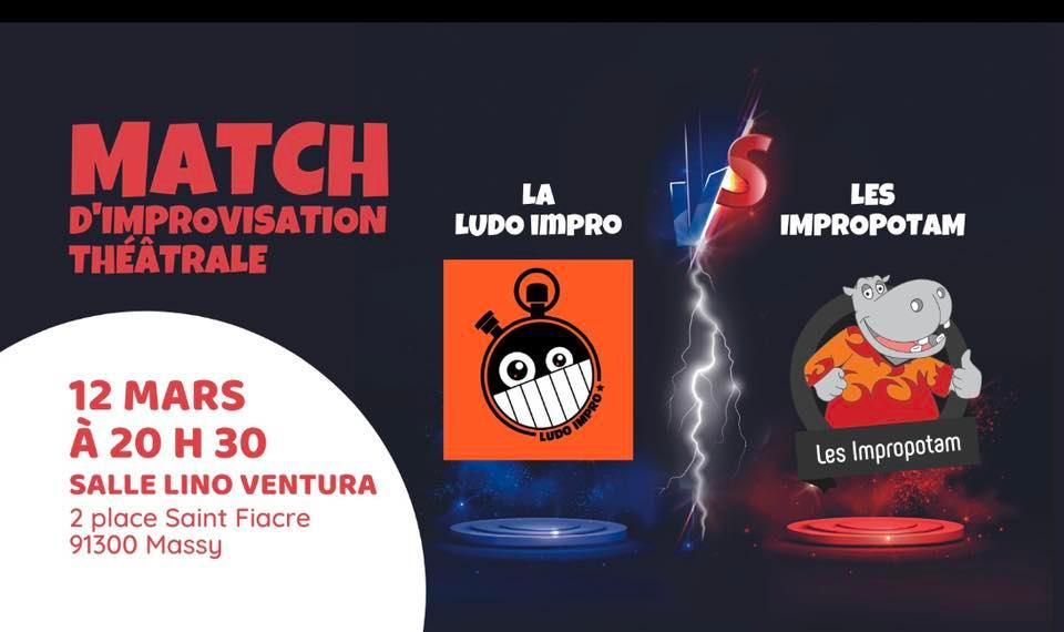C'est demain à Massy, match d'impro avec nos amis de la <a href="/LudoImpro/">Ludo Impro</a>  à l'espace Lino de <a href="/villedemassy/">Ville de Massy</a> <a href="/AffichageMassy/">AffichageLibre Massy</a> ! Venez nombreux ! Les rires seront fournis sur place ! #impro
