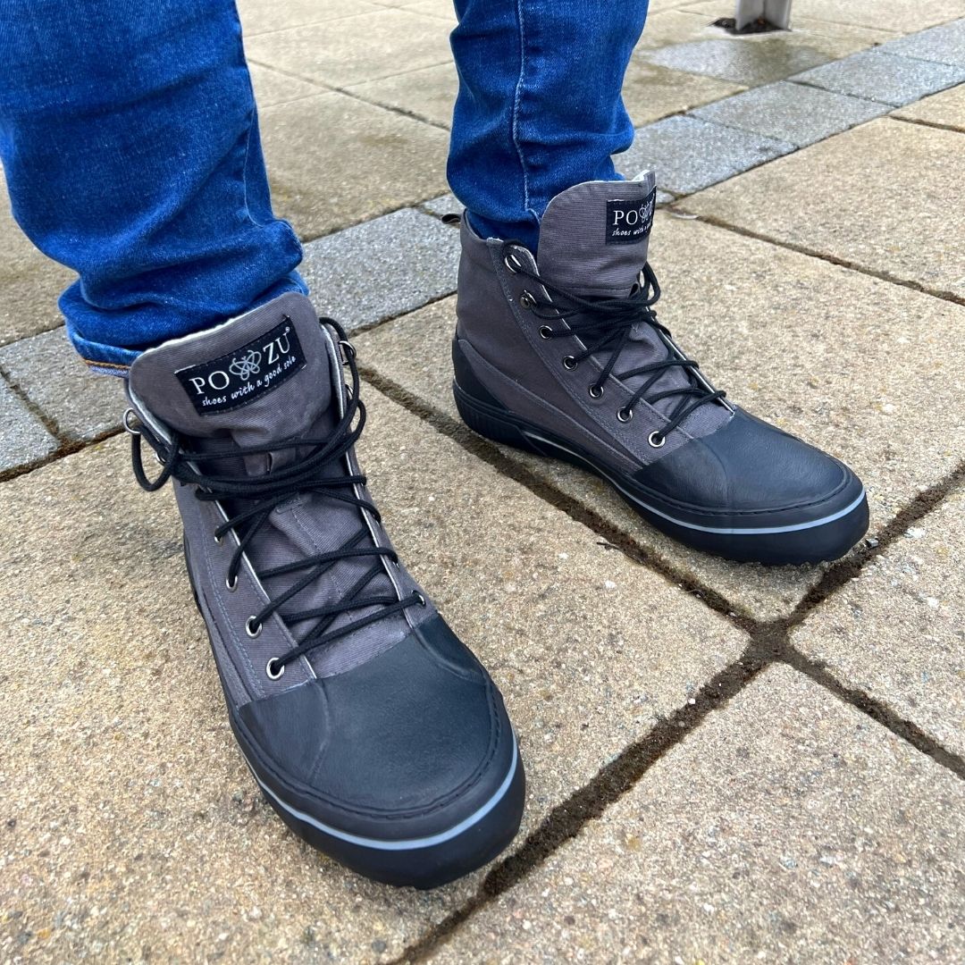 Po-Zu Shoes - Step into style with our effortlessly cool combat boot. 🥾  Our Opal boot is manufactured using either Chromium-Free Leather or Vegea,  has the convenience of a built-in zip and