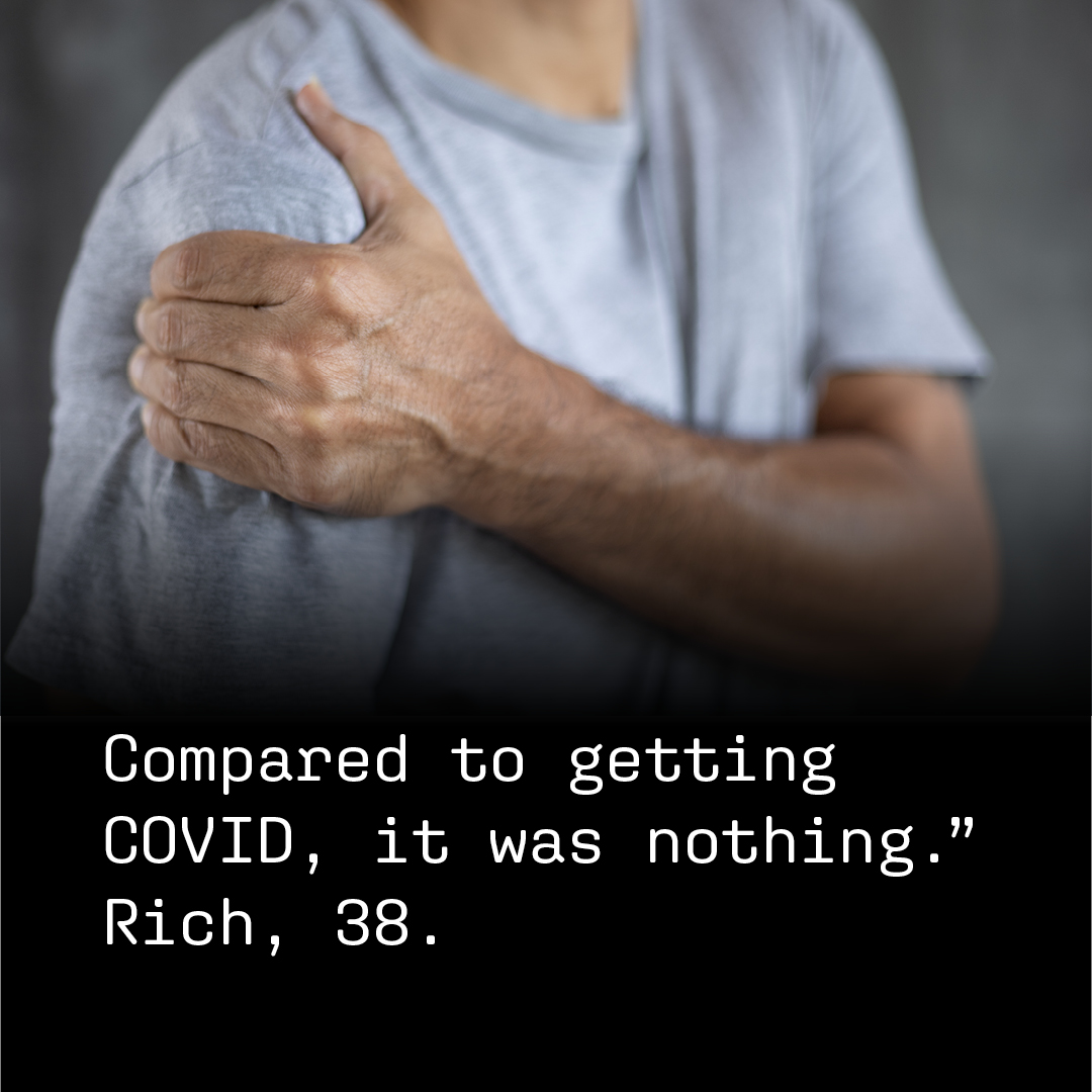 NHSGGC's tweet photo. Side effects from the vaccine are usually mild and only last a day or two. They are
much less serious than developing COVID-19 or complications from COVID-19.
Visit https://t.co/StFCxqSrfA to book an appointment or find your
nearest drop-in clinic.
#TakeItFromThem #NHSGGC https://t.co/2lVLRgnSib