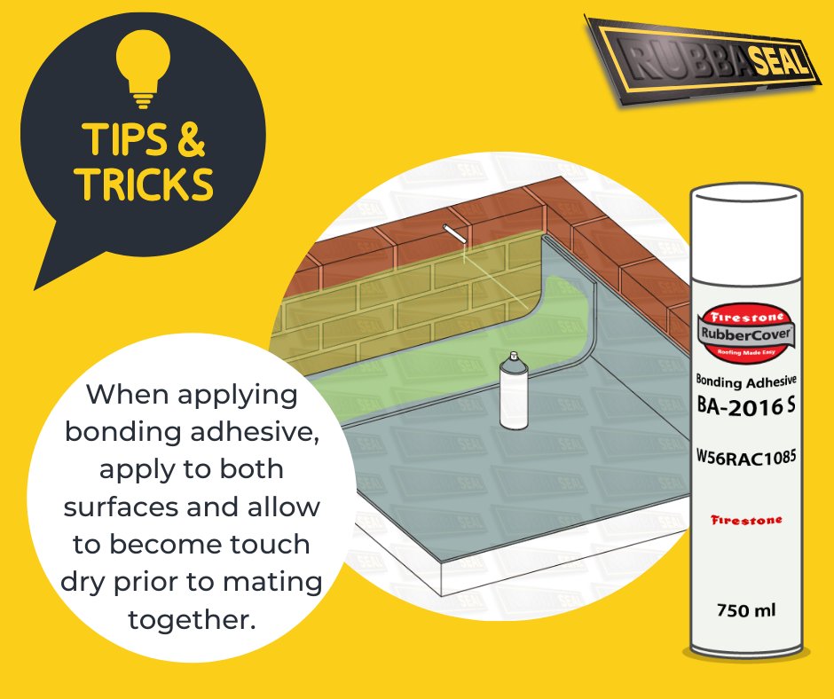Rubbaseal's tweet image. ***Tips &amp;amp; Tricks***
When applying bonding adhesive...

#tips&amp;amp;tricks #firestone #bondingadhesive #roofingmaterials #rubbaseal #epdm #rubberroofs