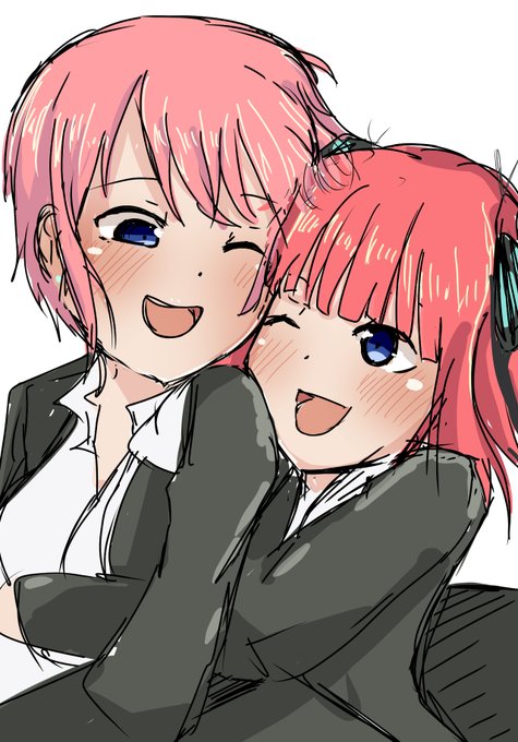 ダンベルマンさんがTwitterに投稿した中野二乃(五等分の花嫁)のイラスト。