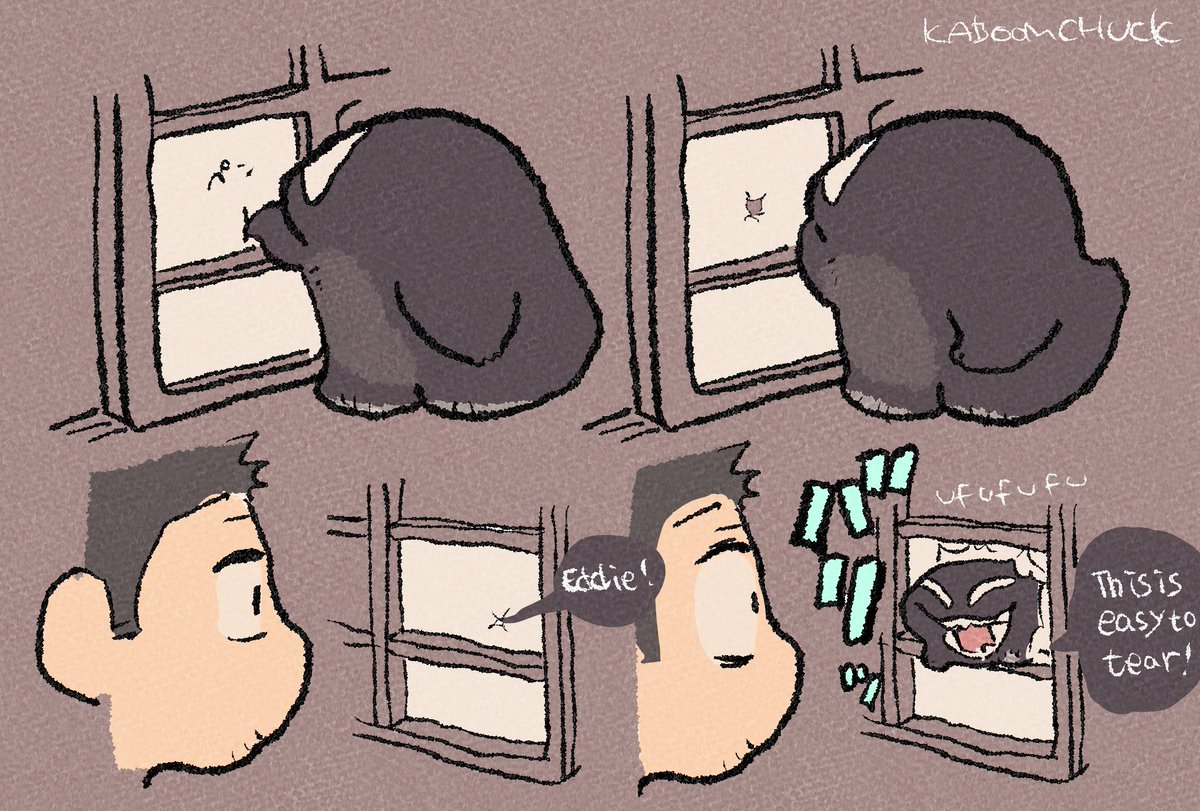 window male focus 1boy chibi english text black hair cat  illustration images