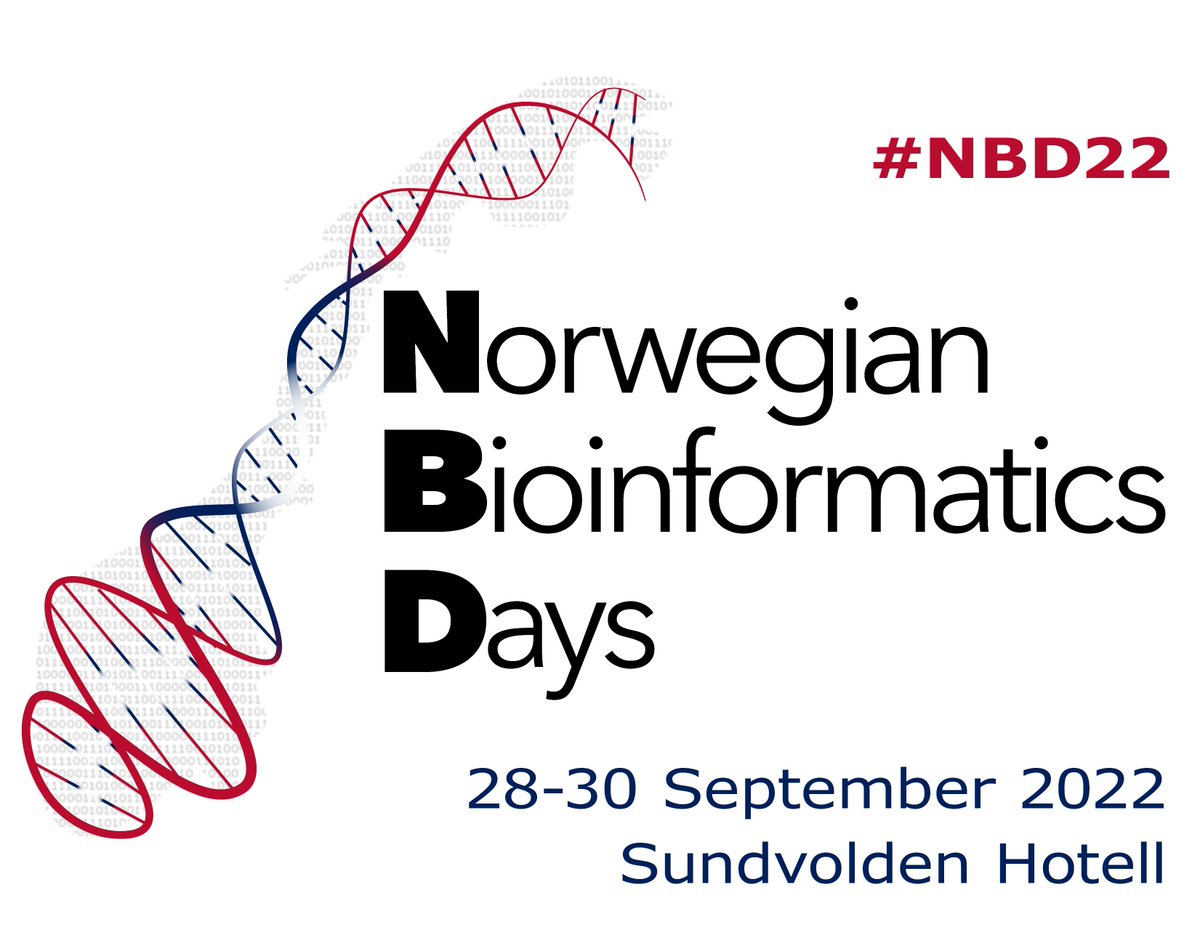 DigitaltLiv's tweet photo. Welcome to Norwegian Bioinformatics Days 2022 taking place September 28-30 at Sundvolden Hotel (one hour drive from Oslo). SAVE THE DATES #NBD22 #bioinformatikk @NorbisNorway @elixirnorway @RSGNorway @II_UiB 
Registration opening soon: https://t.co/vOUKUUtKOj https://t.co/2E2KSMnnMU