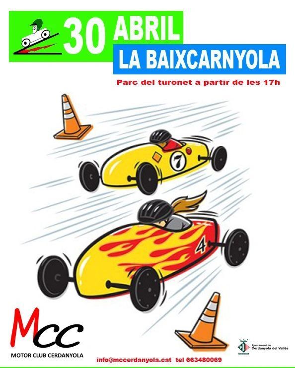 👉 Una de les activitats més esperades del <a href="/roserdemaig/">FM Roser de maig</a> és la #baixcarnyola
👉 Ja esteu preparant el vostre carro? Animeu-vos-hi!
✍️ Inscripcions a ja.cat/baixcarnyola20… 
📅 30 d'abril
<a href="/mccerdanyola/">@MCCerdanyola</a> 
#roserdemaig2022 
#Cerdanyola