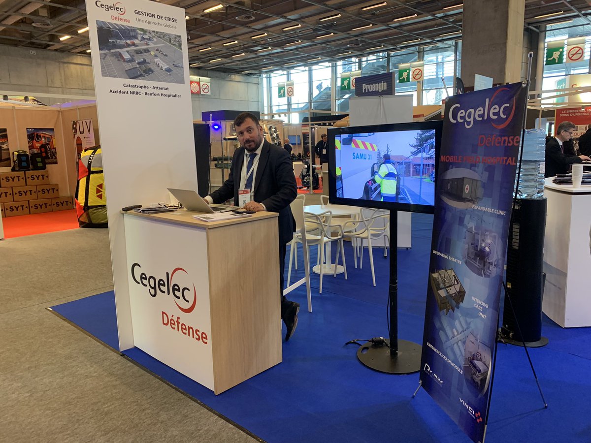 Cegelec Défense présente au salon Secours Expo ses solutions mobiles dédiées aux services d’urgence et de secours à personnes : Poste Médical Avancé et Unité Mobile de Décontamination NBC. 
Ces unités sont utilisées par le SAMU 31. <a href="/UniHA_hopital/">UniHA</a> <a href="/SAMU_31_/">SAMU31</a> <a href="/PRIMUScluster/">PRIMUS Défense & Sécurité</a>