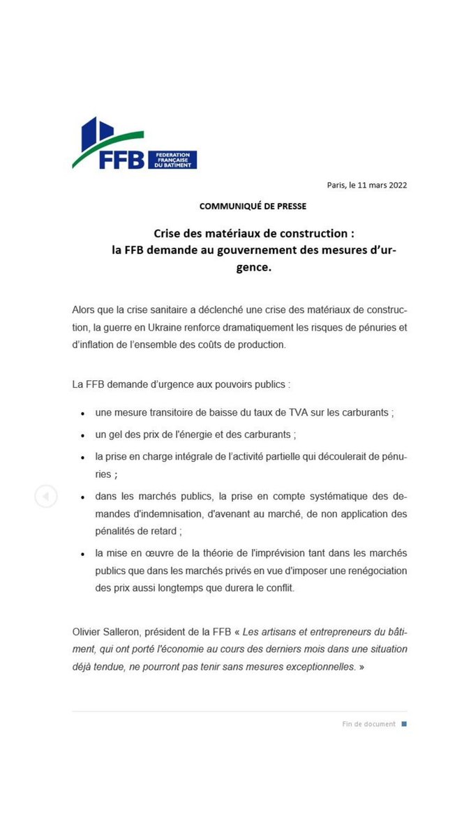 FFB - Fédération Française du Bâtiment tweet media