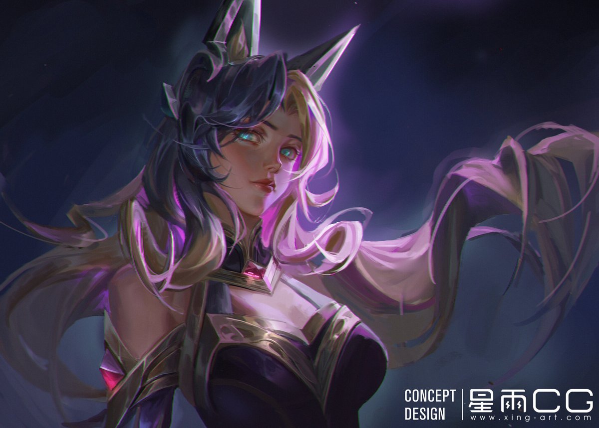 Coven #Ahri fan art by STAR CG on ArtStation, link: https://t.co/UWHS9Czi8y  #LeagueOfLegends #ArtofLegends #LeagueOfLegendsFanArt, image size:1200x859