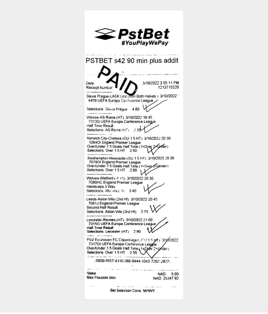 PstbetHELP's tweet photo. He won N$25,347 from a stake of N$5 Congratulations to our fabulous lucky winner from Walvisbay #Shop4 PstBet shop. https://t.co/rLXmVtZemM