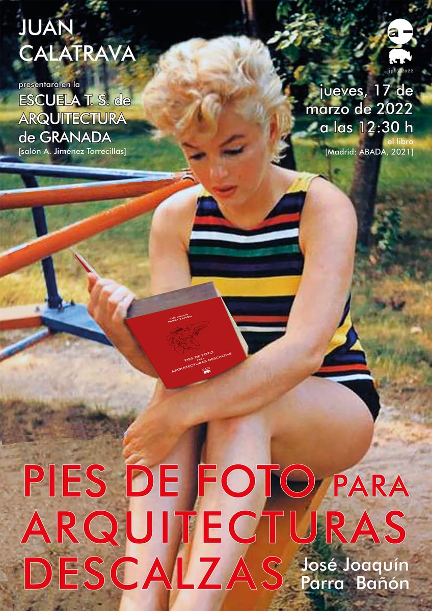 El próximo jueves 17 de marzo a las 12:30 h, en la Escuela de Arquitectura de Granada (salón Antonio Jiménez Torrecillas), José Joaquín Parra, presentará su nuevo libro PIES DE FOTO PARA ARQUITECTURAS DESCALZAS. casadellibro.com/libro-pies-de-…