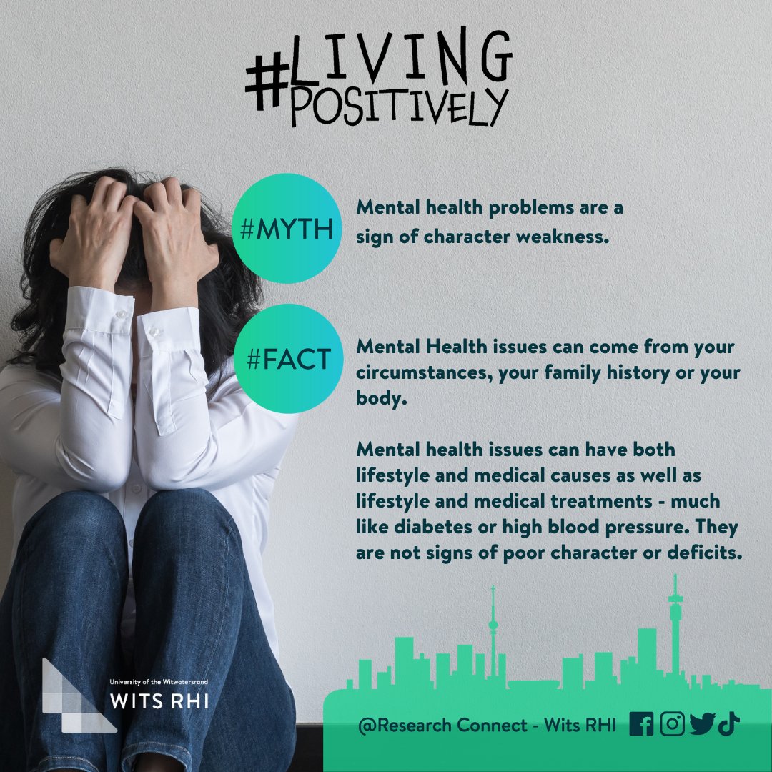 ResearchConnec1's tweet photo. Mental Health problems are NOT a sign of character weakness. 
#MentalHealth #SADAG #TheresHelp

The South African Depression and Anxiety Group (SADAG) Mental 
Health Line: 011 234 4837
SADAG Suicide Prevention Line: 0800 567 567
Whatsapp: 076 882 2775 https://t.co/P49ioZGvgN