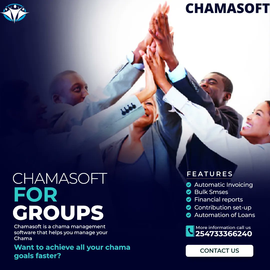 chamasoft's tweet photo. Its statistically proven that groups that have unity and harmony last longer than the typical Chama. Make your Chama exceptional through trust, accessibility, accountability, and transparency easily through Chamasoft #chamasoft #chama #sacco #loans #savings https://t.co/Dh8HO0uEVz
