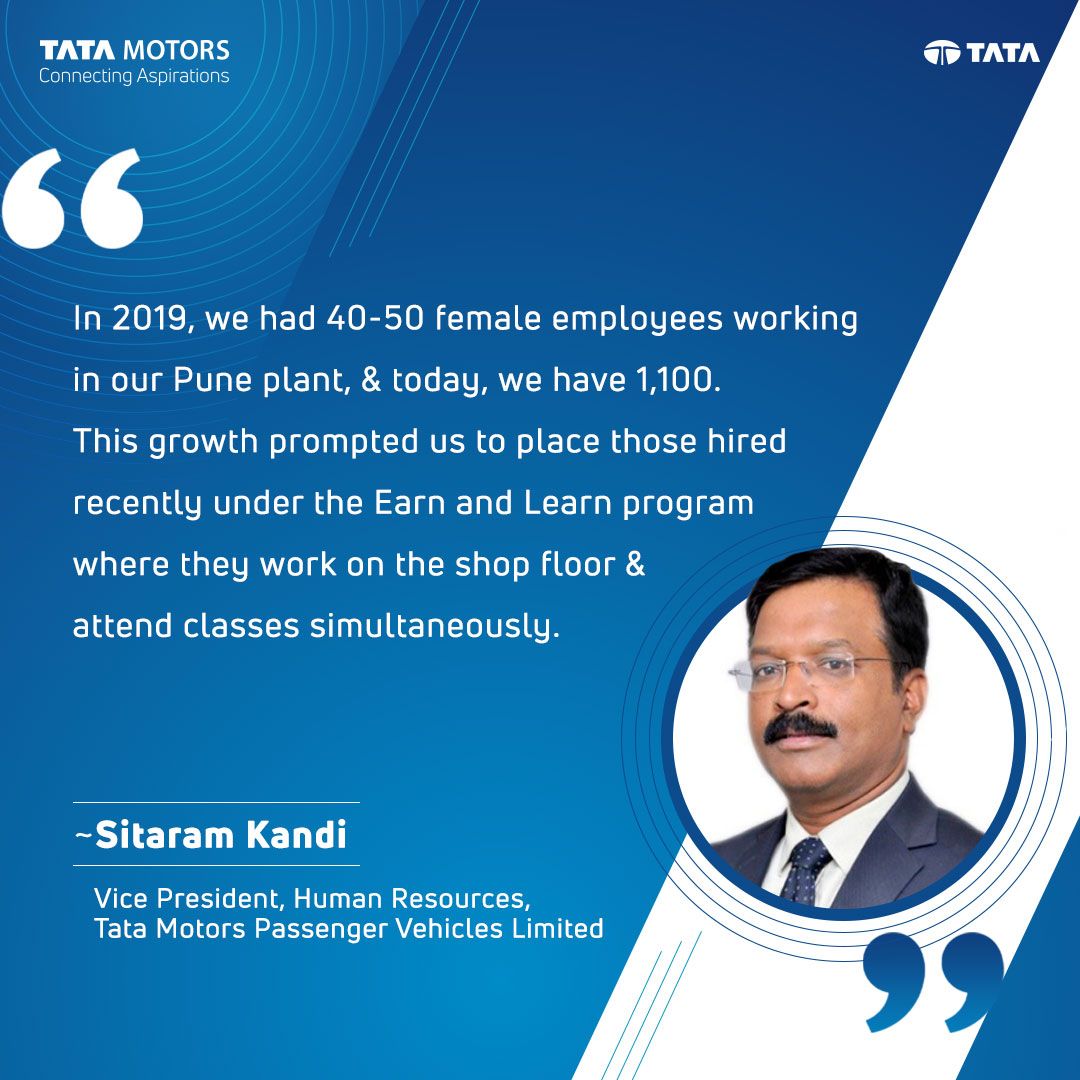 TataMotors's tweet photo. Hear Mr. Sitaram Kandi, Vice President, Human Resources, Tata Motors Passenger Vehicles Limited, talk about the dynamic and strong women of Tata Motors!

#ConnectingAspirations #HumansOfTML https://t.co/I3ddjpFLiE