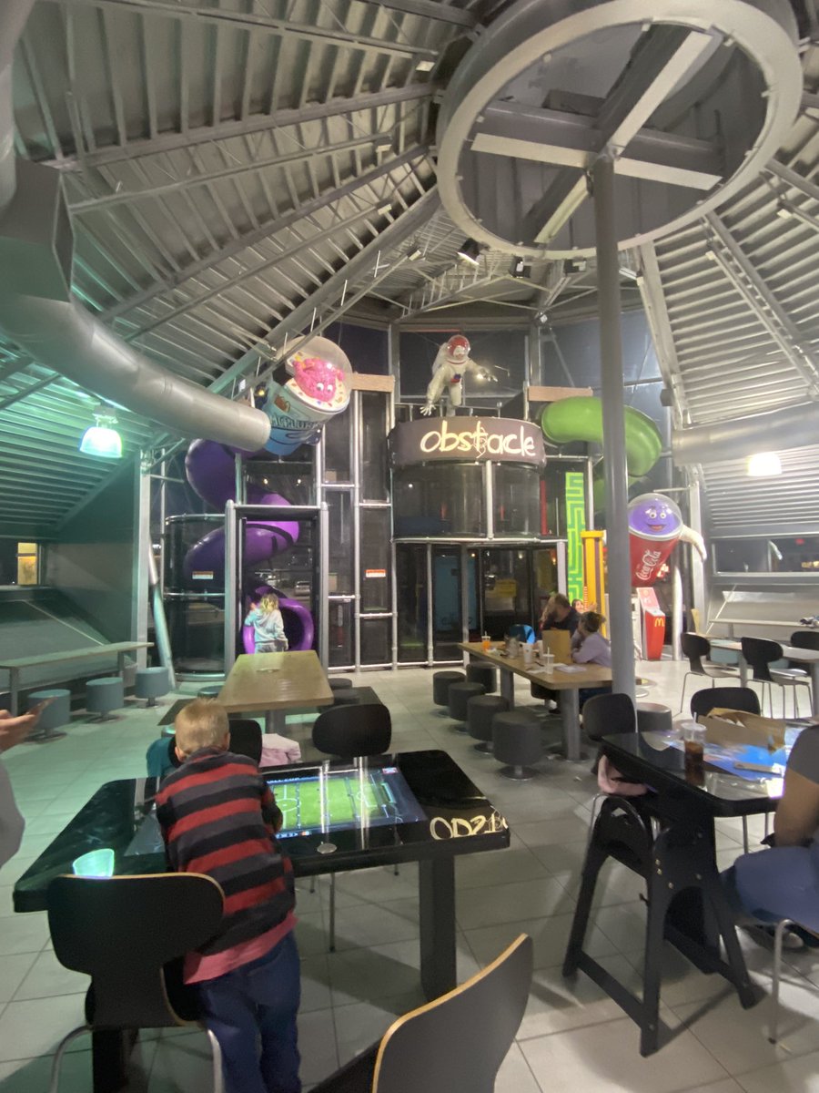 Our kids have been amazing troopers in the car over the 2100 miles so far and earned a stop at the coolest <a href="/McDonalds/">McDonald's</a> in Roswell - shaped like a UFO w a great play area and a New Mexico only green chile cheeseburger. #grandcanyonspringbreak