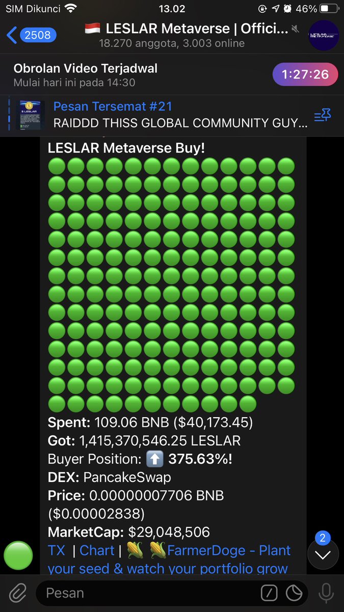 areyoufreeakkk's tweet photo. #LeslarMetaverse ini ngaco sih bandar ngeluarin duit 109BNB setara 650 juta😭😭 https://t.co/YgH1Wn6tXC