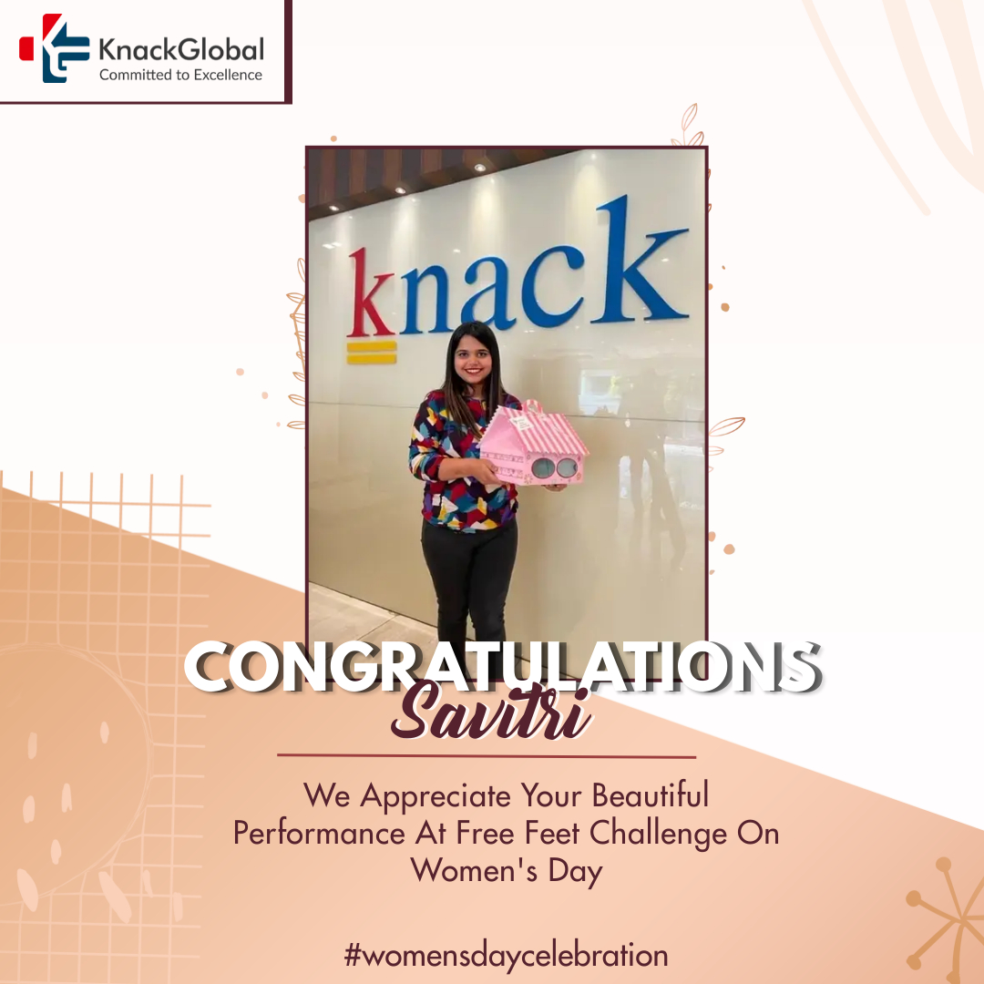 KnackGlobal's tweet photo. Kudos To Savitri For Her Performance On Free Feet Challenge..
We Thank You For Celebrating The Day In High Spirits..
CONGRATULATIONS !!!
#Congratulations #winners #womensdaycelebration #Dance #welldone #performance #knackglobal https://t.co/bbzUOEeEAp