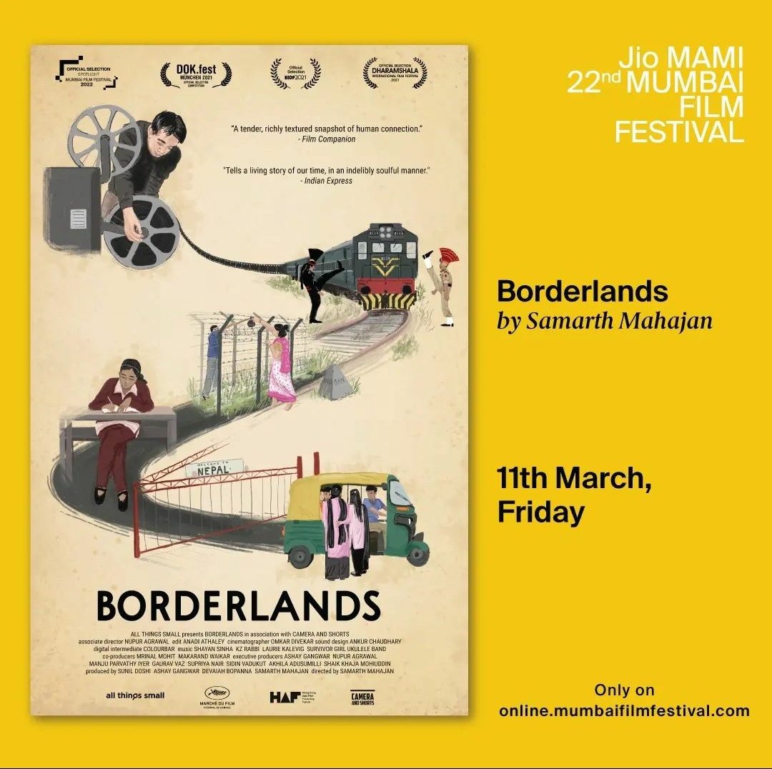Borderlands (@filmborderlands) on Twitter photo Available now!
āBorderlandsā screens virtually across India till 13th Mar, 12 pm <a href="/MumbaiFilmFest/">MAMI Mumbai Film Festival</a>. Register for free, & watch the film at online.mumbaifilmfestival.com/film/borderlanā¦
Help spread the word if you like it, and take some everyday stories beyond borders :)
<a href="/CamNShorts/">Camera And Shorts</a> <a href="/ATSdotIn/">All Things Small</a> Available now!
āBorderlandsā screens virtually across India till 13th Mar, 12 pm <a href="/MumbaiFilmFest/">MAMI Mumbai Film Festival</a>. Register for free, & watch the film at online.mumbaifilmfestival.com/film/borderlanā¦
Help spread the word if you like it, and take some everyday stories beyond borders :)
<a href="/CamNShorts/">Camera And Shorts</a> <a href="/ATSdotIn/">All Things Small</a>