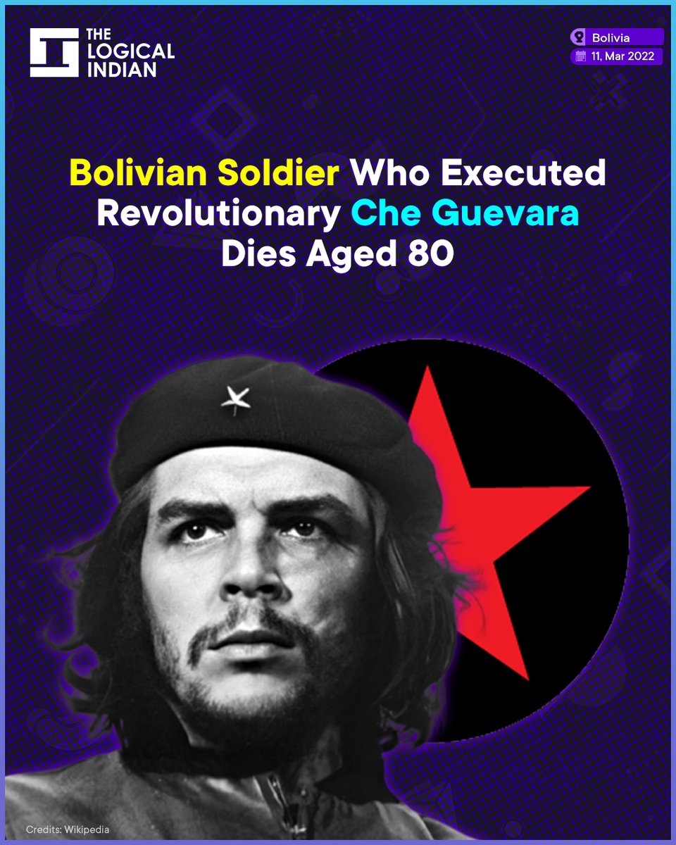 LogicalIndians's tweet photo. #cheguevara - The #Bolivian soldier who pulled the trigger to execute the famed Marxist revolutionary hero Ernesto "Che" Guevara has died at the age of 80 on Thursday, March 10.
#marxist #Bolivia #excecution https://t.co/LSctzIdJRm