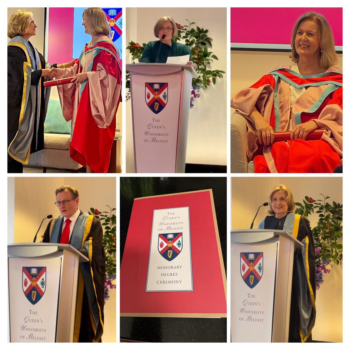 Andrea_Haughian's tweet photo. What a honour to celebrate a trailblazing lady, the inspirational Ambassador Anne Anderson. Conferred with an Honorary Degree by @QUBelfast at @IrelandinNY. A beautiful citation was delivered by Chancellor @HillaryClinton lauding Anne’s distinction in public service. 🎓 https://t.co/oRXZBUqhO1