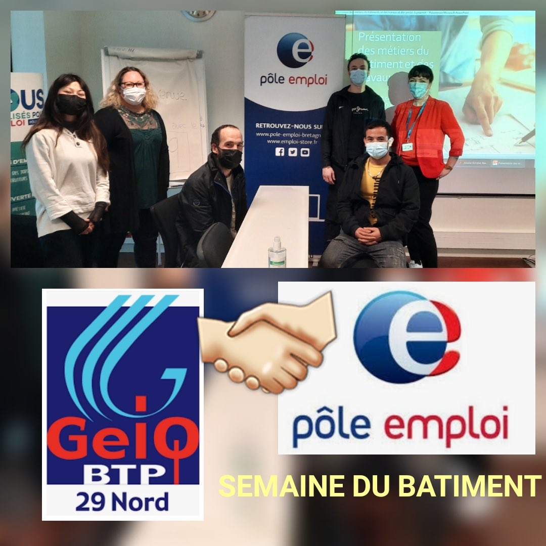 @AvecPoleEmploi BREST MARINE et le @GEIQ BTP #batiment #travauxpublics les demandeurs d’#emploi découvrent toutes les opportunités de #metiers et opportunités du bassin brestois #semainedubatiment #TousMobilesPourLEmploi <a href="/Travail_Gouv/">Ministère du Travail et de l'Emploi</a>