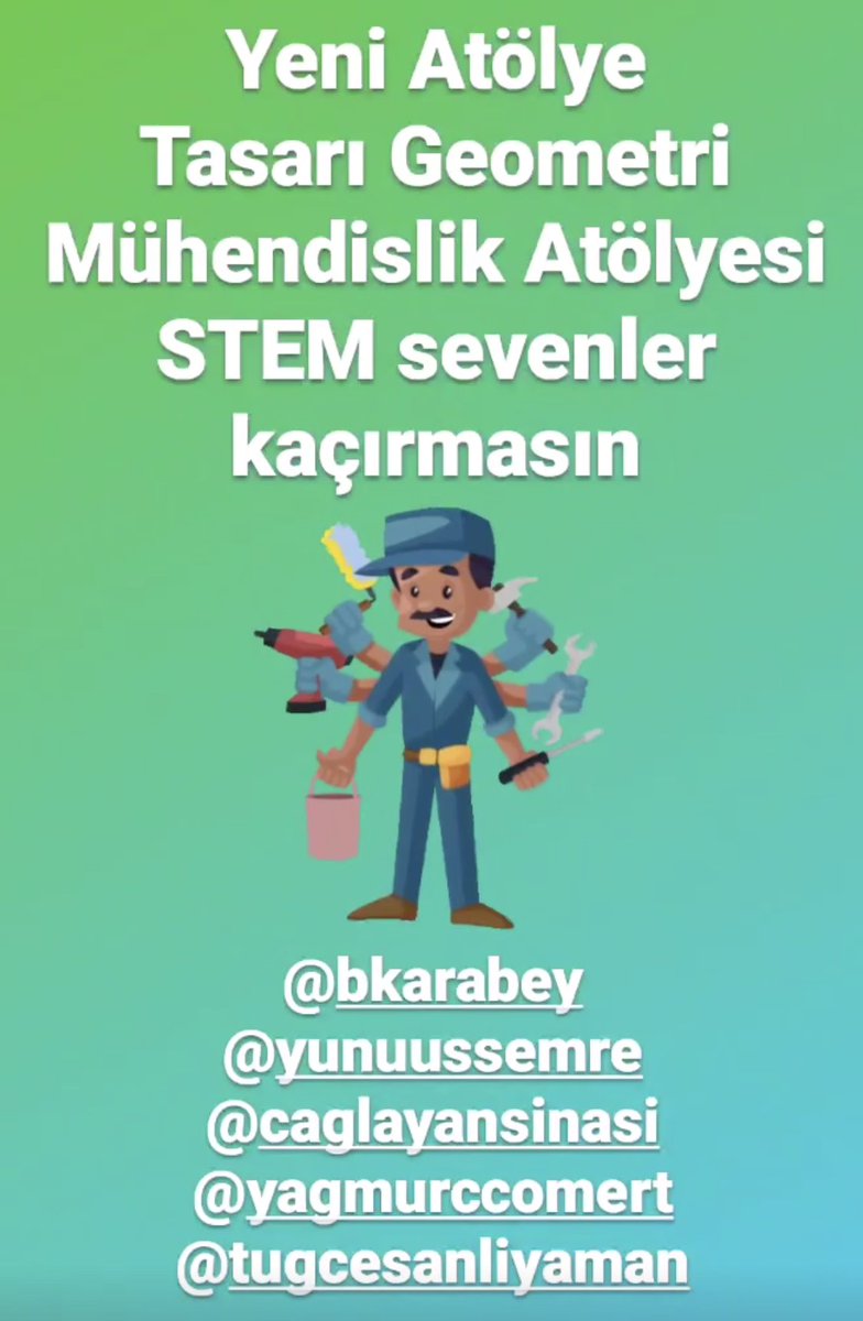 ugur72's tweet photo. STEM sevenler, Tasarı Geometri STEM ile buluşup "Tasarı Geometri Mühendislik Atölyeleri" ortaya çıkıyor... Katılmak ister misiniz? #STEM #tasarigeometri #matpaylasim #EGT https://t.co/VTyLClhFER